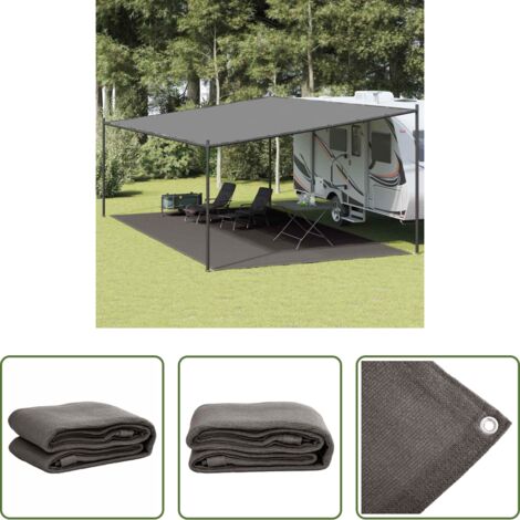Tappeto da esterno -  Tappeto da Tenda 400x700 cm Antracite