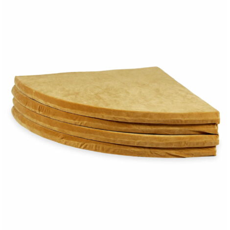 Tappeto da gioco per bambini 160 cm, rotondo, pieghevole, Velvet Soft Caramel