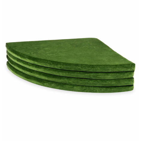 Tappeto da gioco per bambini 160 cm, rotondo, pieghevole, Velvet Soft, Oliva