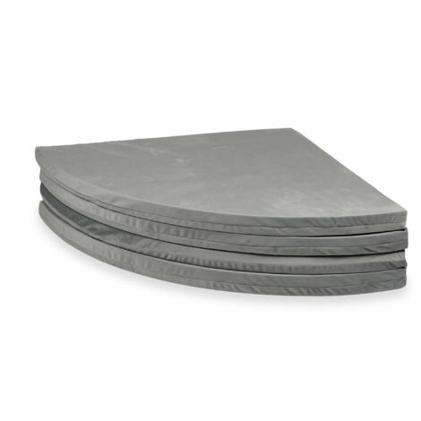 Tappeto da gioco per bambini 160cm, rotondo, pieghevole, velluto grigio