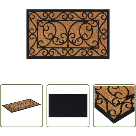 Tappeto da ingresso -  Zerbino Rettangolare 45x75 cm in Gomma e Fibra di Cocco