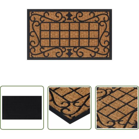 Tappeto da ingresso -  Zerbino Rettangolare 45x75 cm in Gomma e Fibra di Cocco