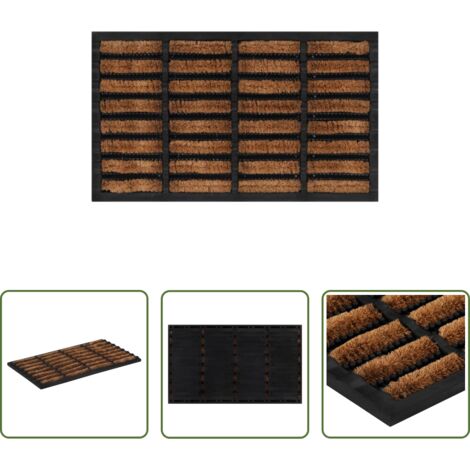 Tappeto da ingresso -  Zerbino Rettangolare 45x75 cm in Gomma e Fibra di Cocco