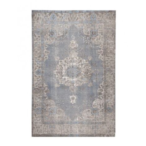 Tappeto da interno Chrea Blu Fronte in 50% ciniglia, 30% poliestere e 20% cotone. retro in latex. -155 x 230 cm