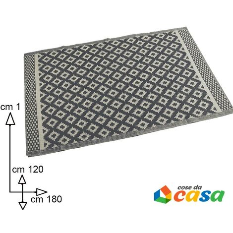 Tappeto da interno in poliestere per sotto portone divani rettangolare 180x120cm