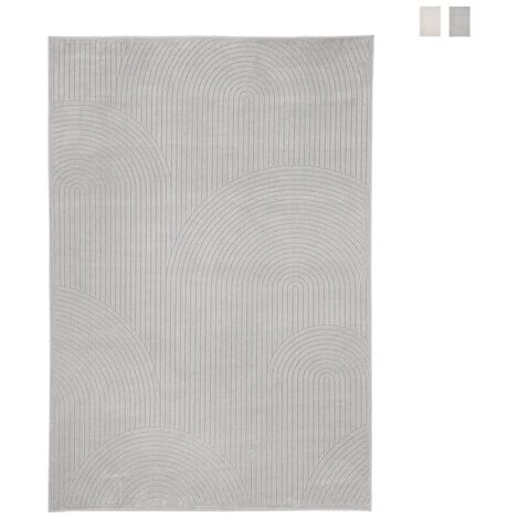 Tappeto da interno Klab 160 x 230 cm Fronte in viscosa pile e ciniglia. -Grigio chiaro