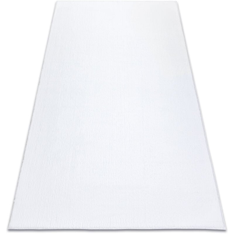 Image of Tappeto da lavaggio moderno lindo bianco, antiscivolo, a pelo lungo white 60x100 cm