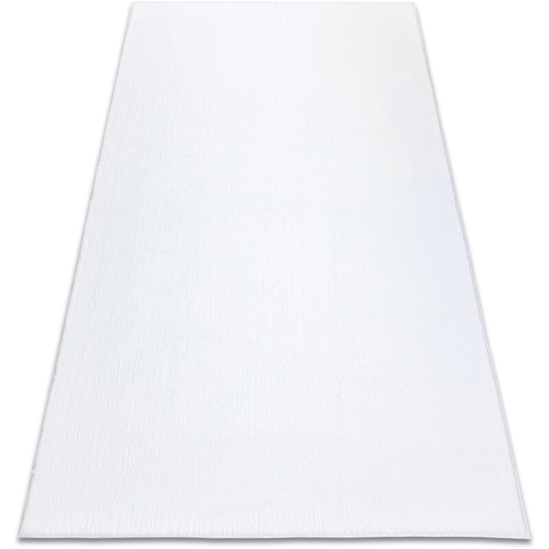 Image of Tappeto da lavaggio moderno lindo bianco, antiscivolo, a pelo lungo white 80x150 cm