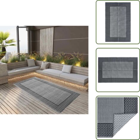 Tappeto da patio - vidaXL Tappeto da Esterni ARAKIL Grigio 120x180 cm in PP - Tappeto in PP