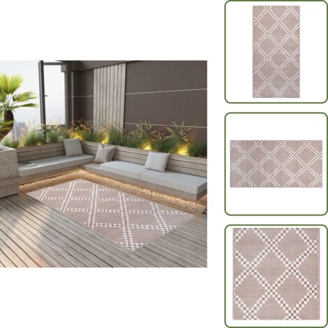 Tappeto da patio - vidaXL Tappeto da Esterni ARAKIL Marrone 190x290 cm in PP - Tappeto in PP