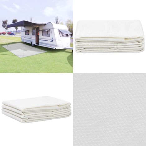 Tappeto da Tenda 100x500 cm Bianco - Tappeto da campeggio - Tappeto da esterno