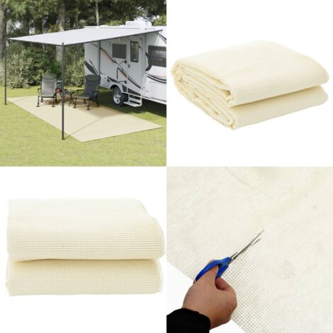 Tappeto da Tenda Crema 6x2,5 m - Tappeto per tenda - Tappeto da campeggio