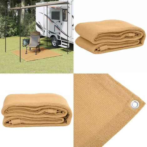 Tappeto da Tenda Sabbia 200x200 cm HDPE - Tappeto da campeggio - Tappeto da patio