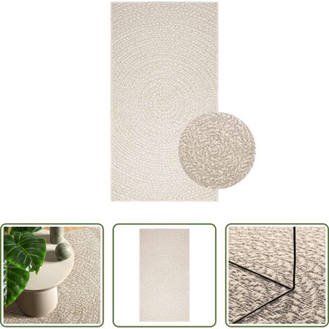 Tappeto da terrazza -  Tappeto ZIZUR Crema 80x150 cm Aspetto Iuta Interni ed Esterni