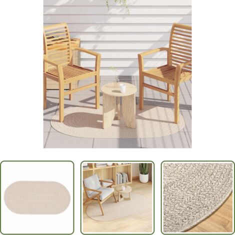 Tappeto da terrazzo -  Tappeto ZIZUR Crema 150 x 80 cm Polipropilene