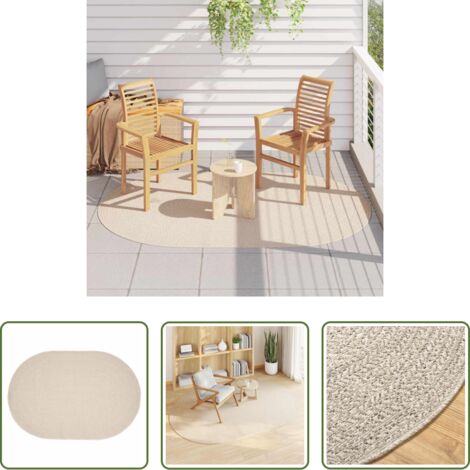 Tappeto da terrazzo -  Tappeto ZIZUR Crema 230 x 160 cm Polipropilene