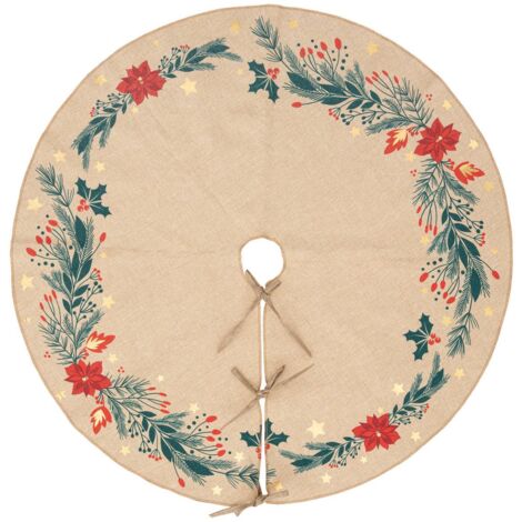 Tappeto di abeti poinsettia d90cm - Atmosphera créateur d'intérieur