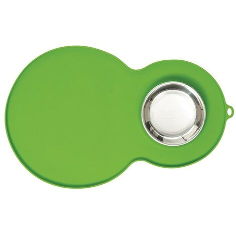 Tappeto di silicio Catit con alimentatore verde inox