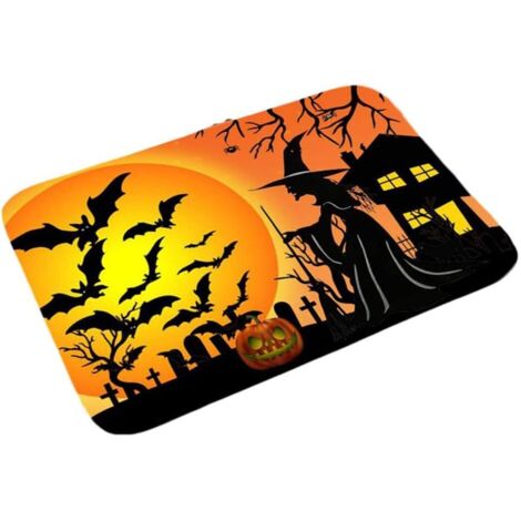 Tappeto di zucca di Halloween, zerbino spesso antiscivolo per cucina e camera da letto