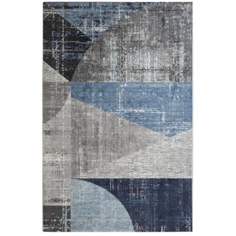 tappeto "double" blu celeste, 110x170 cm