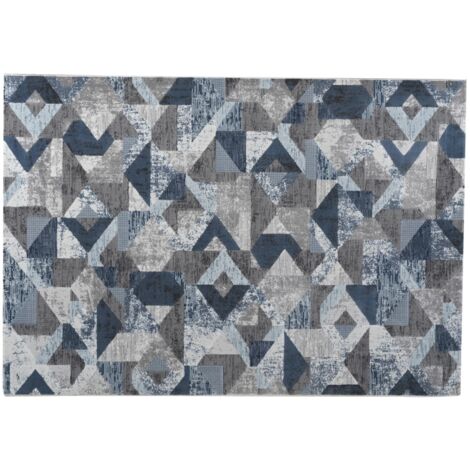 tappeto "double" grigio celeste, 110x170 cm
