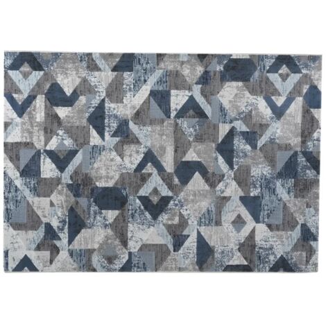 tappeto "double" grigio celeste, 133x190 cm