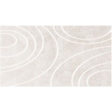 Tappeto effetto pelliccia a rilievo con motivi circolari 160 x 230 cm Beige  - PAOLISI