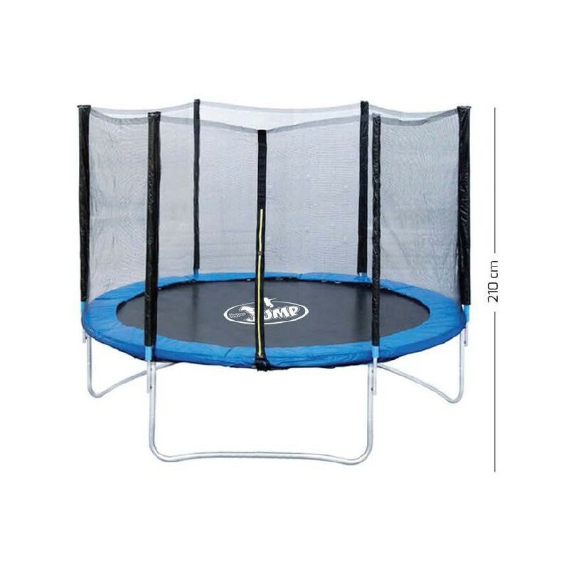 Trampolino Tappeto Elastico Giardino Giochi Bambini Rete Sicurezza Verde 250Cm