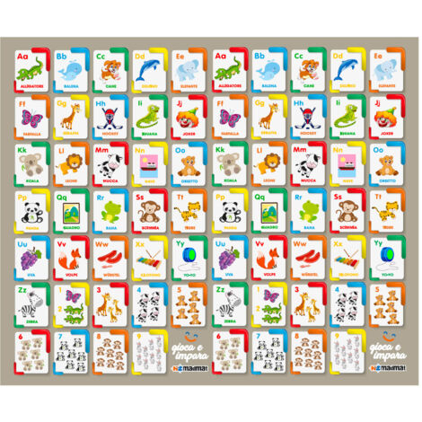 Tappeto Extramorbido per Bambini 200x150 cm Arrotolabile Doppia Grafica Multicolore
