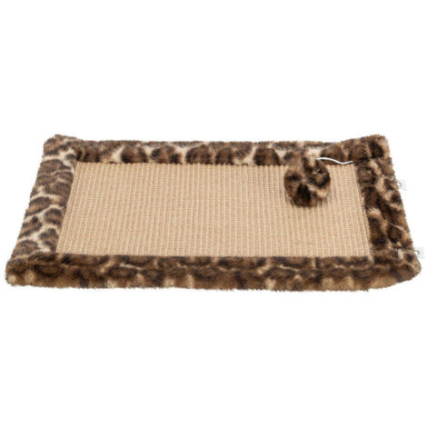 Tappeto graffiato - TRIXIE - LEO - 55 x 35 cm - Marrone stampa leopardata