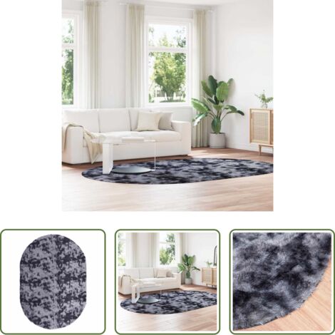 Tappeto grigio scuro -  Tappeto Shaggy a Pelo Lungo NAVARRA Grigio Scuro 300x200 cm