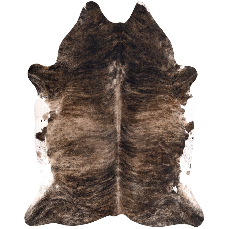 Image of Tappeto Imitazione pelle di bovino, Mucca G4740-1 Pelle Marrone brown 155x195 cm