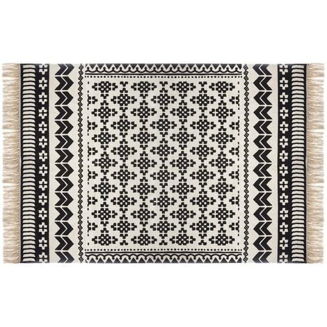 TAPPETO BIANCO NERO 150 - KASHAN - Ø150