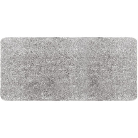 Tappeto in Finta Pelliccia Sintetica Tinta Unita Effetto Rabbit A Pelo Lungo Vellutato Decorativo Super Morbido Scendiletto Passatoia Camera Cucina Corridoio  Grigio - 60x180 cm