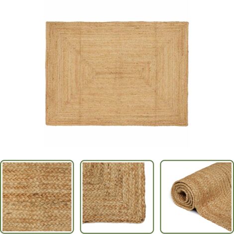 Tappeto in juta -  Tappeto da Area Beige 120 x 170 cm Juta