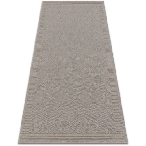 Tappeto in lana VILLA 7636/68400 Zigzag SIZAL, tessitura piatta beige scuro beige 200x300 cm