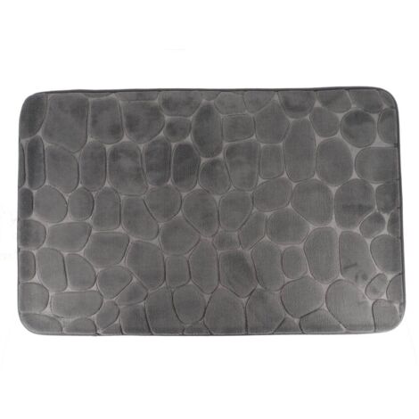 Tappeto in microfibra memory pebble 50x80cm - grigio scuro - Tendance