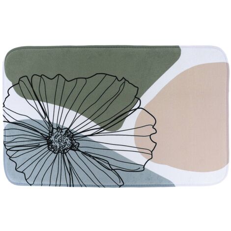 Tappeto in microfibra stampata 45x75 cm - fiori - Tendance