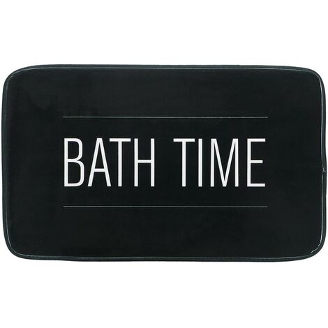 Tappeto in microfibra stampata 45x75cm - neo retro nero - Tendance