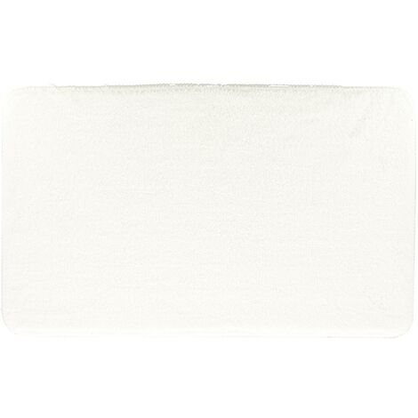 Tappeto in morbida microfibra con supporto in lattice 45x75 cm - bianco - Tendance