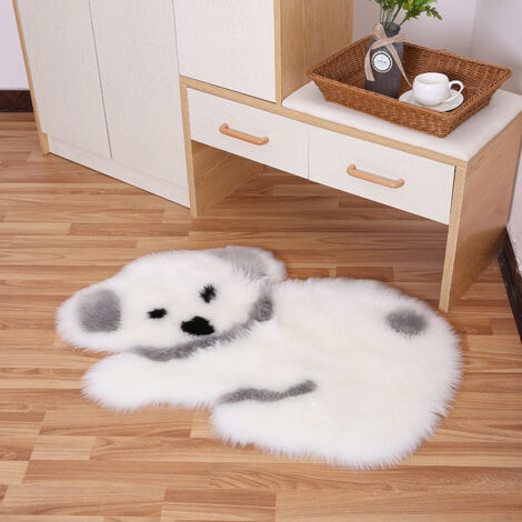 Tappeto in poliestere a forma di cartone animato per camera da letto, ufficio o ingresso tappeto in peluche lavabile, 6090 cm (Koala).
