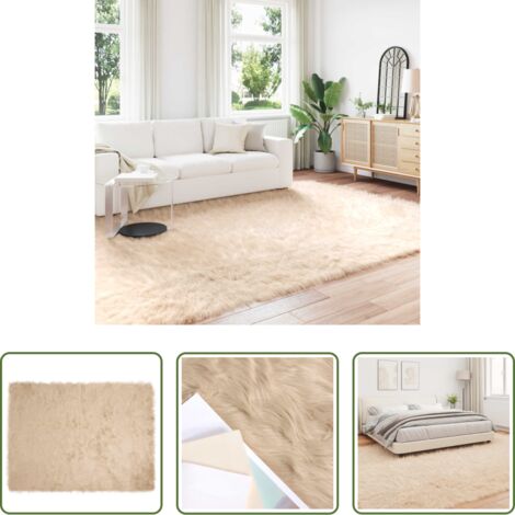 Tappeto in poliestere -  Tappeto Pecora Tafalla Beige 240 x 340 cm Poliestere