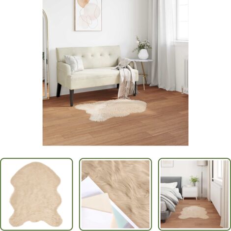 Tappeto in poliestere -  Tappeto Pecora Tafalla Beige 50 x 80 cm Poliestere