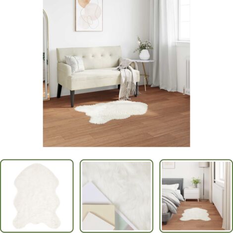 Tappeto in poliestere -  Tappeto Pecora Tafalla Bianco 60 x 90 cm Poliestere