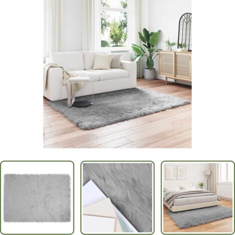 Tappeto in poliestere -  Tappeto Pecora Tafalla Grigio 160 x 230 cm Poliestere