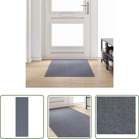 Tappeto in tessuto - Runner in Moquette Grigio chiaro 80 x 200 cm Tessuto