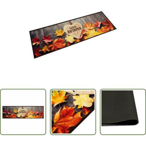 Tappeto in velluto -  Tappeto da Cucina Lavabile Autunno 45x150 cm in Velluto