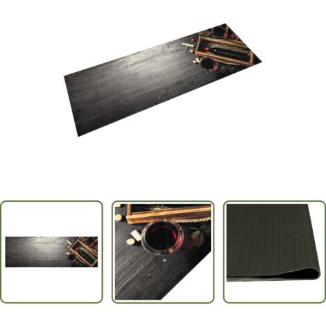 Tappeto in velluto -  Tappeto da Cucina Lavabile Bottiglia Vino 60x180 cm in Velluto