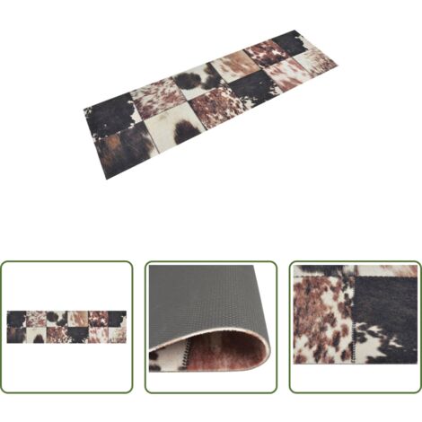 Tappeto in velluto -  Tappeto da Cucina Lavabile Pelle Animali 45x150 cm Velluto