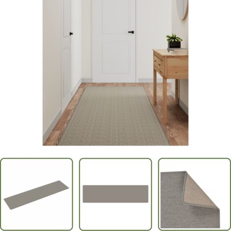Tappeto ingresso -  Tappeto Corsia Aspetto Sisal Argento 80x300 cm